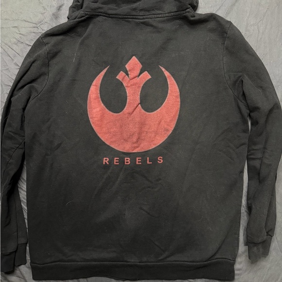 Star Wars Black Hoodie with Red Rebel Emblem - Picture 3 of 4